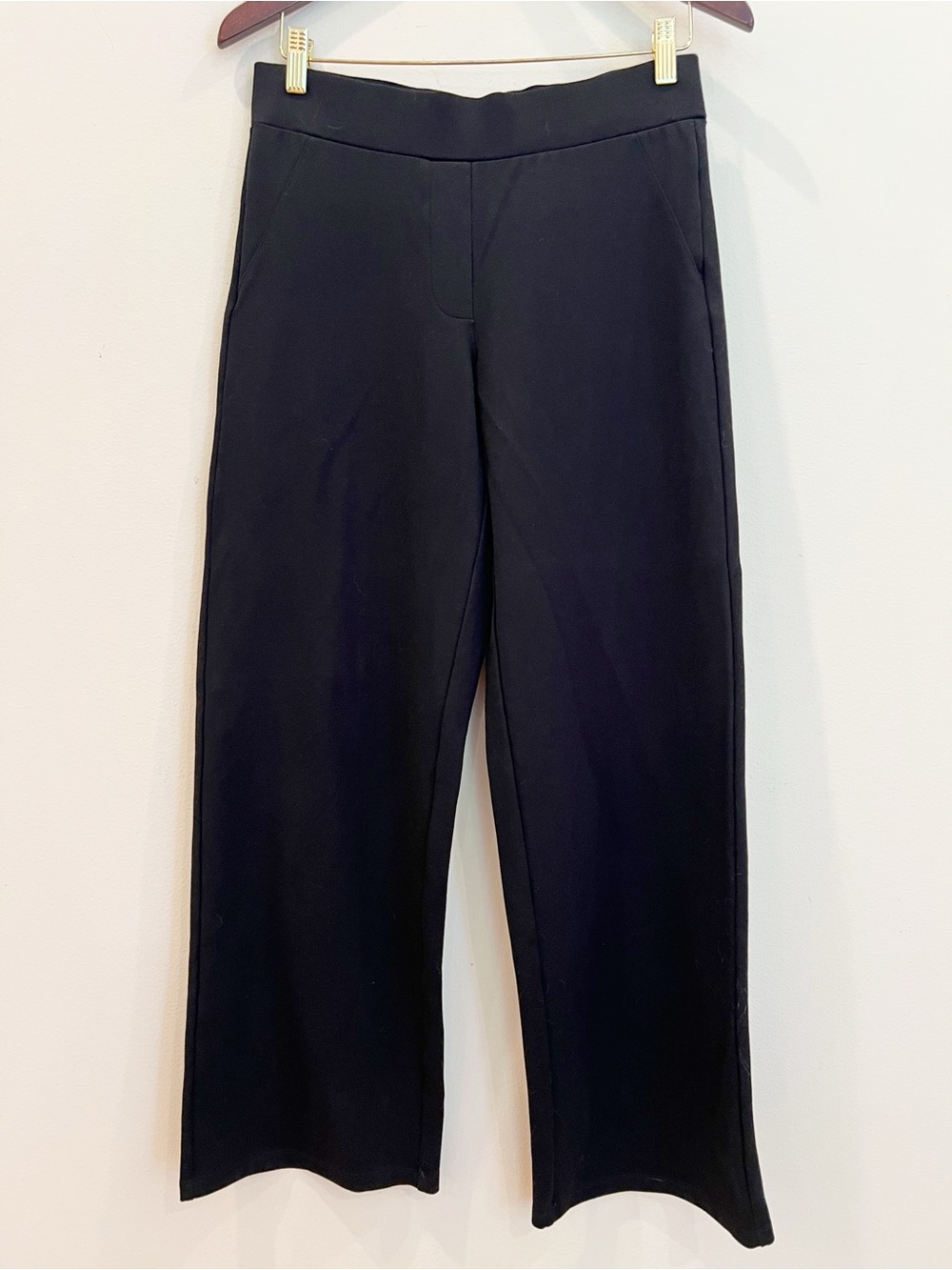 Quince Pants Women Medium 32 Inseam Ultra Stretch Ponte Wide Leg Pull On Comfort
